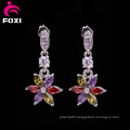 Colorful Flower Design Zircon Jewelry Sets for Adults Daily Wear